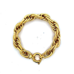 Golden Bull Fancy 14.8 g Bracelet Big Rope 10mm 7" 14K
