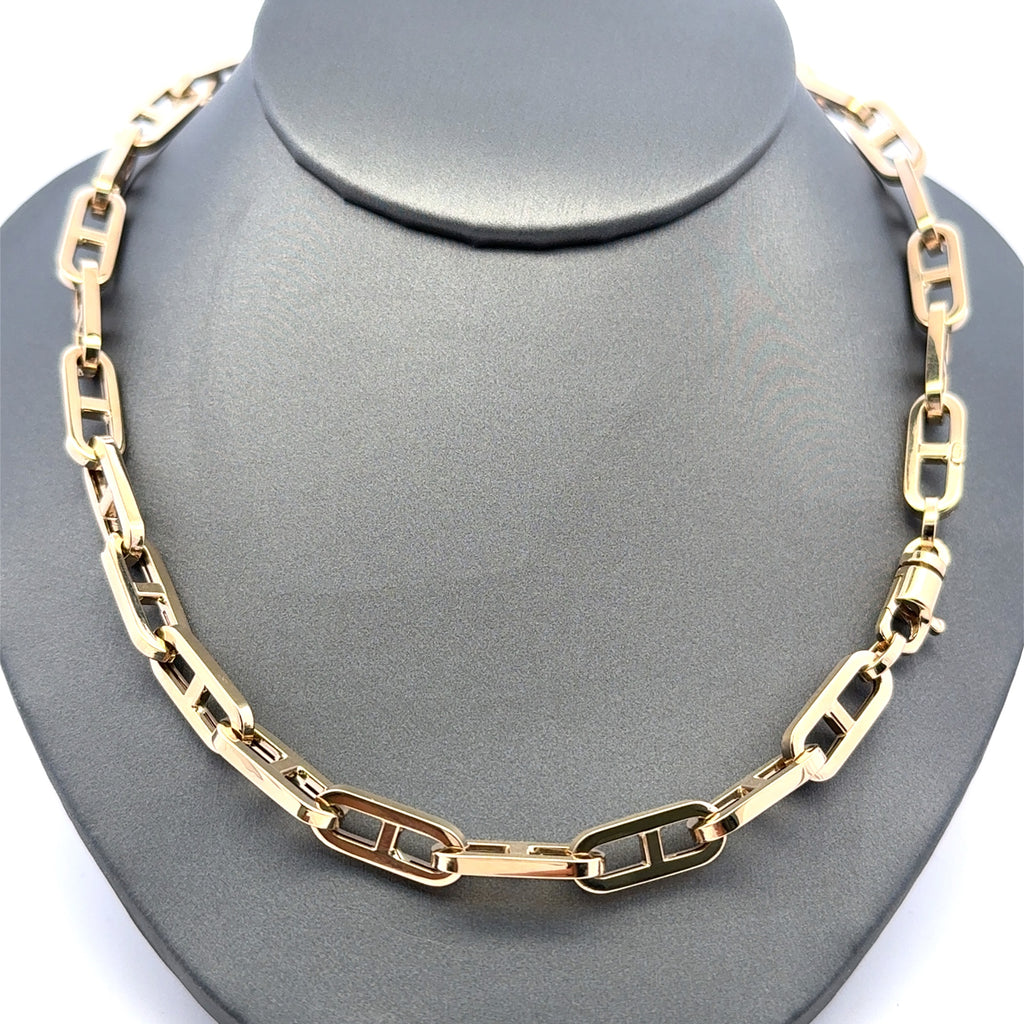 Golden Bull Fancy 20.7 g Chain Anchor Box Link 6.5mm 22" 14K