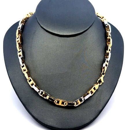 Chain Two-Tone Anchor Box Link 6.5mm 20" 14K