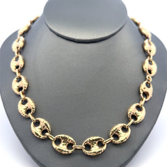 Golden Bull Fancy 25.1 g Chain Textured Mariner Puff 12mm 20" 10K