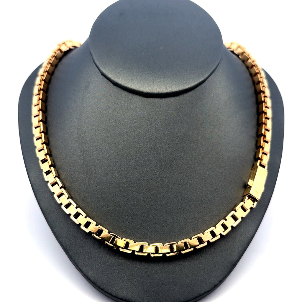 Golden Bull Fancy 31.7 g Necklaces Big Box Link 5.5mm 16.5" 14K