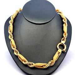 Golden Bull Fancy 32.3 g Necklaces Figarope 8.5mm 20" 14K