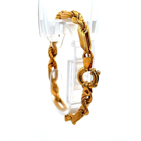 Bracelet Figarope 6mm 7.5" 14K