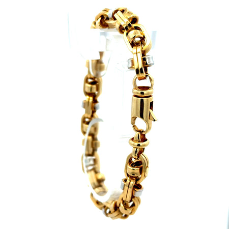 Bracelet Anchor Box Link 9mm 8" 14K