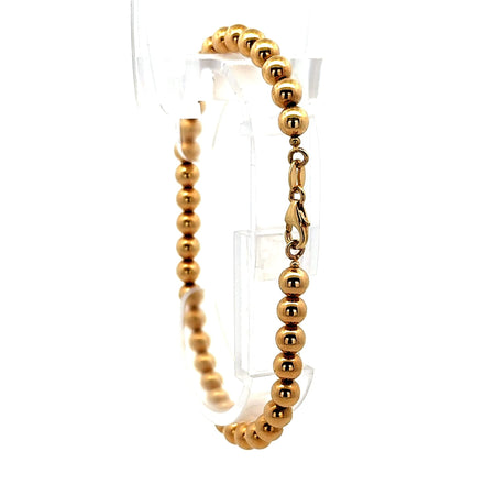 Bracelet Bead Ball 5mm 7.5" 14K