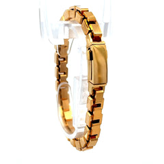 Golden Bull Fancy Bracelet Big Box Link 5.5mm 7.5" 14K