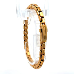 Golden Bull Fancy Bracelet Big Box Link 5.5mm 8" 14K