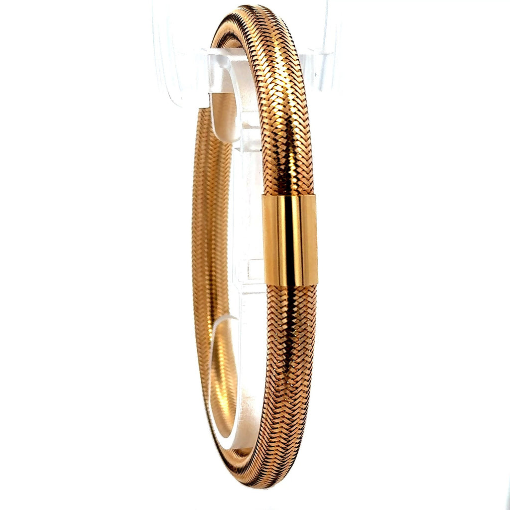 Golden Bull Fancy Bracelet Flexibull 9mm 8" 14K