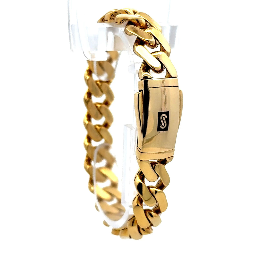 Golden Bull Fancy Bracelet Monaco 11mm 7.5" 10K