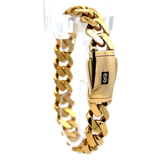 Golden Bull Fancy Bracelet Monaco 11mm 7.5" 10K