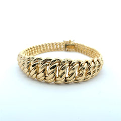 Golden Bull Fancy Bracelet Princess Cut 21.5mm 7.5" 10K