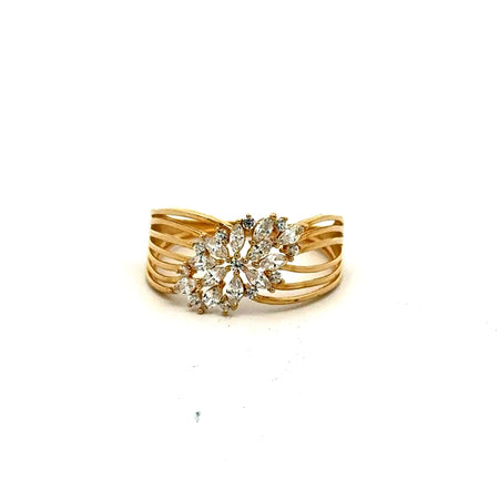 Ring Women's with CZ 7 1.5mm 10K