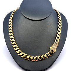 Golden Bull Fancy CAL Chain Monaco 11.5mm 22" 14K