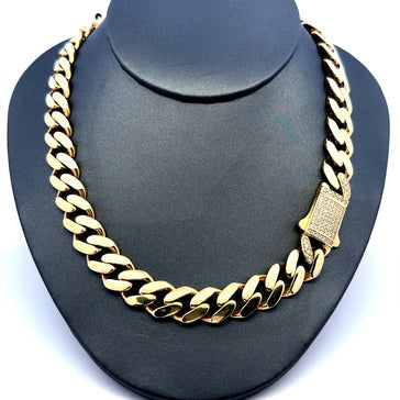 Chain Monaco 11.5mm 22" 14K