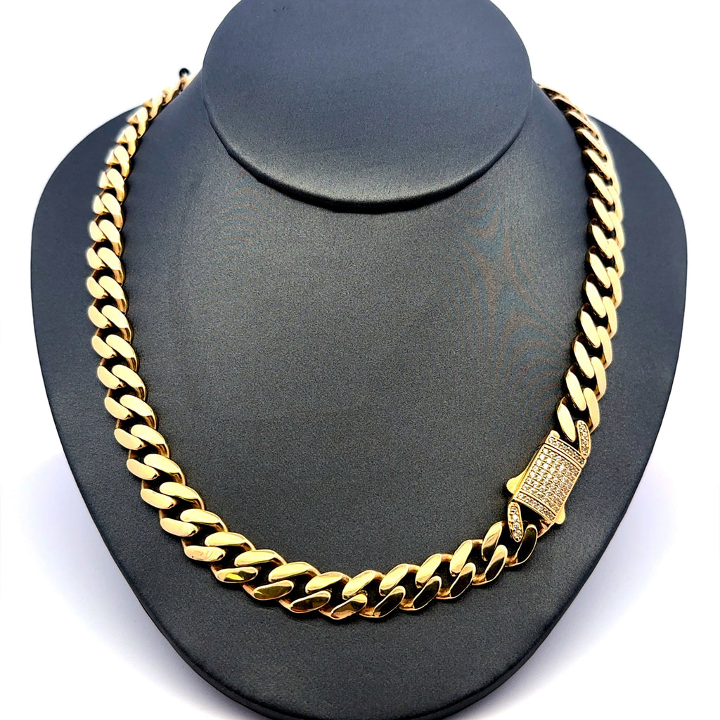 Golden Bull Fancy CAL Chain Monaco 9mm 24" 14K