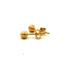 Golden Bull Fancy CAL Earrings Ball Studs 5 5mm 10K