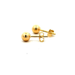 Golden Bull Fancy CAL Earrings Ball Studs 6 6mm 10K