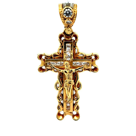 Pendant Cross with CZ 53.5 14K