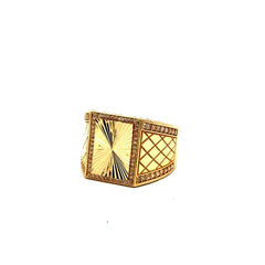 Golden Bull Fancy CAL Ring Men's 10 4.5mm 10K
