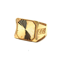 Golden Bull Fancy CAL Ring Men's 10 4.5mm 10K