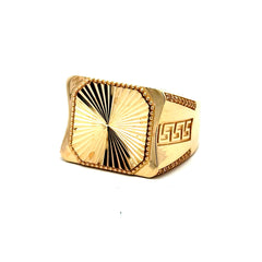 Golden Bull Fancy CAL Ring Men's 10 4.5mm 10K