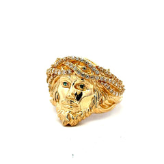 Golden Bull Fancy CAL Ring Men's 10 4mm 10K