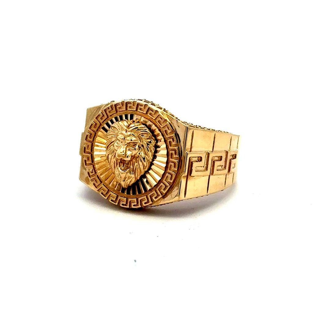 Golden Bull Fancy CAL Ring Men's 10 5.5mm 10K