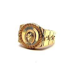 Golden Bull Fancy CAL Ring Men's 10 5mm 10K