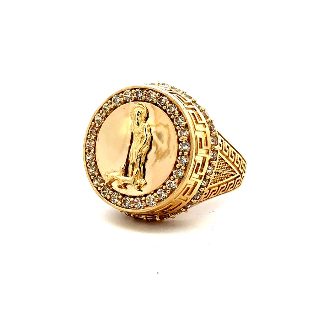Golden Bull Fancy CAL Ring Men's 10 5mm 10K