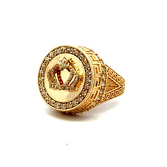 Golden Bull Fancy CAL Ring Men's 10 5mm 10K