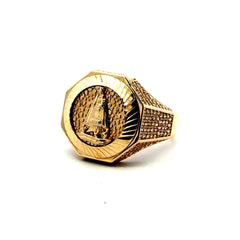 Golden Bull Fancy CAL Ring Men's 11 5mm 10K