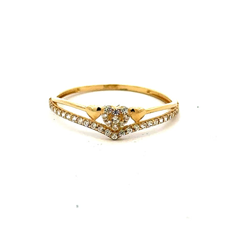 Ring Women's with CZ 7 1mm 10K