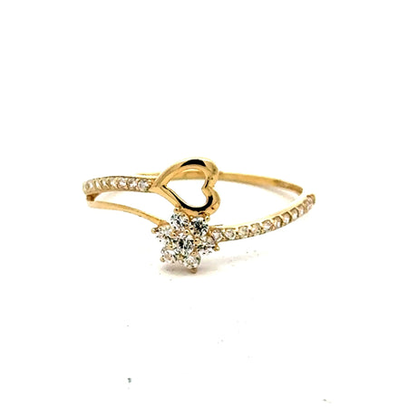 Ring Women's with CZ 7 1mm 10K
