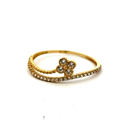 Ring Women's with CZ 7 1mm 10K