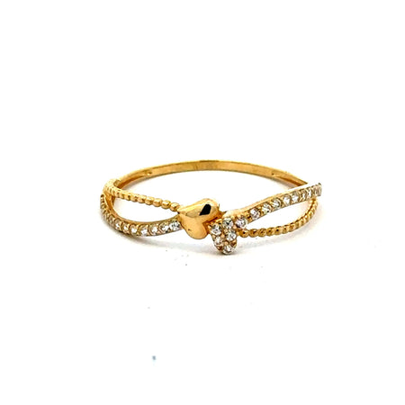 Ring Women's with CZ 7 1mm 10K