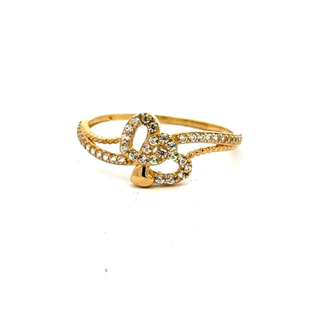 Ring Women's with CZ 7 1mm 10K