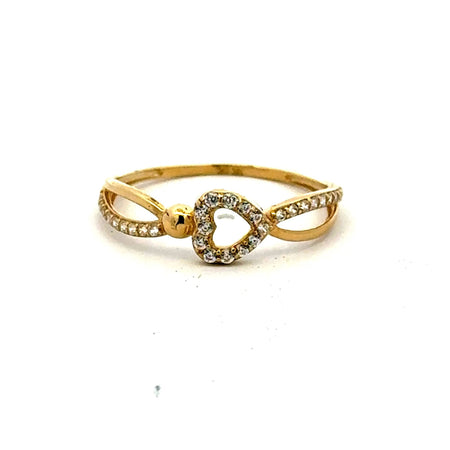 Ring Women's with CZ 7 1mm 10K