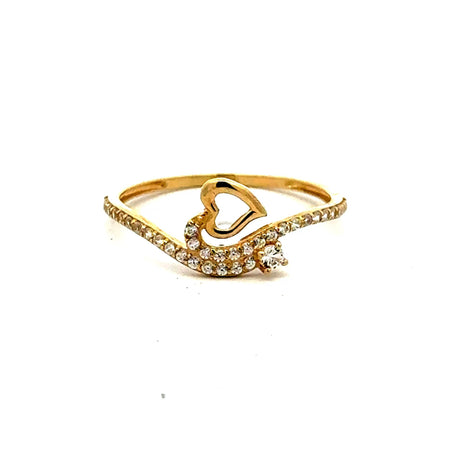 Ring Women's with CZ 7 1mm 10K