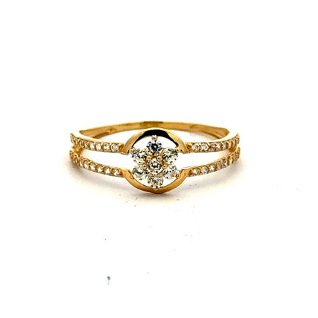 Ring Women's with CZ 7 1mm 10K