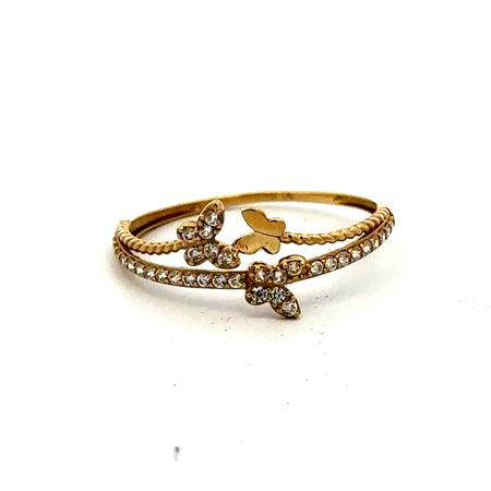 Ring Women's with CZ 7.5 1mm 10K