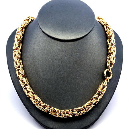 Chain Box Byzantine 7.5mm 17.5" 14K