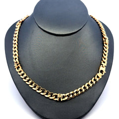 Golden Bull Fancy Chain Hollow Curb Link Hardware-Dec 6.5mm 22" 14K