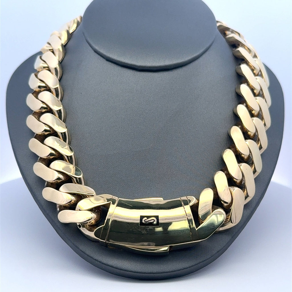 Golden Bull Fancy Chain Monaco 19.5mm 25.5" 10K