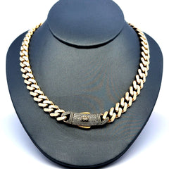 Golden Bull Fancy Chain Monaco 9.5mm 20" 14K