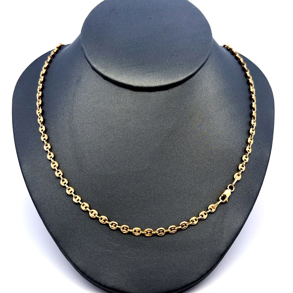 Golden Bull Fancy Chain Solid Mariner 3.5mm 22" 14K