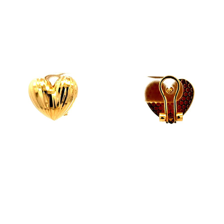 Earrings Omega Lock 13.5 15.5mm 14K