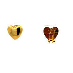 Golden Bull Fancy Earrings Omega Lock 14.5 15mm 10K