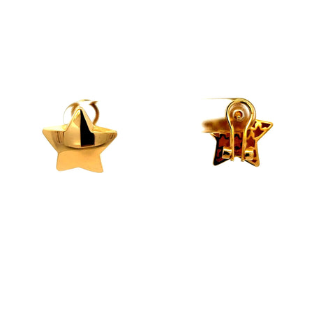 Earrings Omega Lock 16.5 17mm 14K