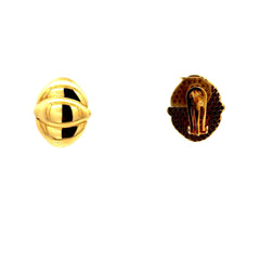 Golden Bull Fancy Earrings Omega Lock 19 16mm 10K
