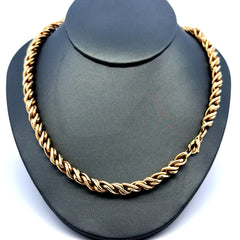Golden Bull Fancy Necklaces Big Rope 6.5mm 16.5" 14K